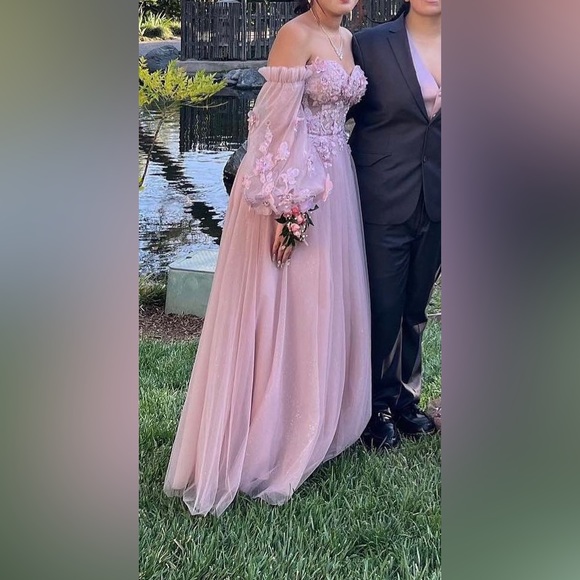 LaDivine By Cinderella Divine Dusty Pink Prom Dress (Size 6) - Picture 2 of 11